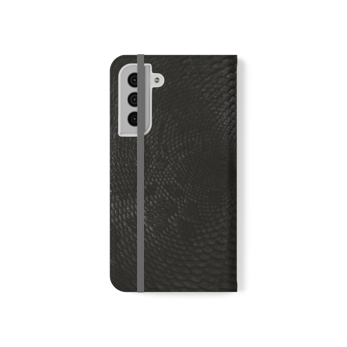 Black Snake Skin-Samsung Flip Case