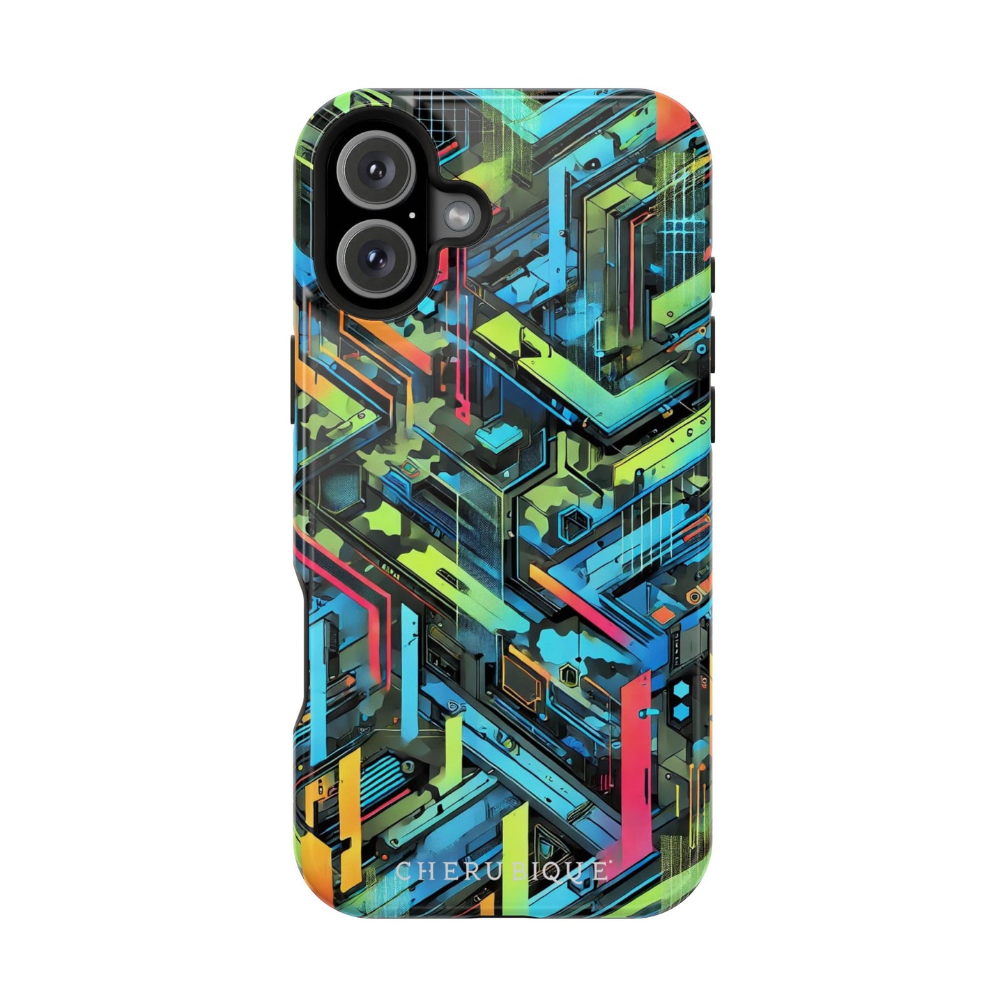 Neon Circuitry Maze-MagSafe Tough Cases