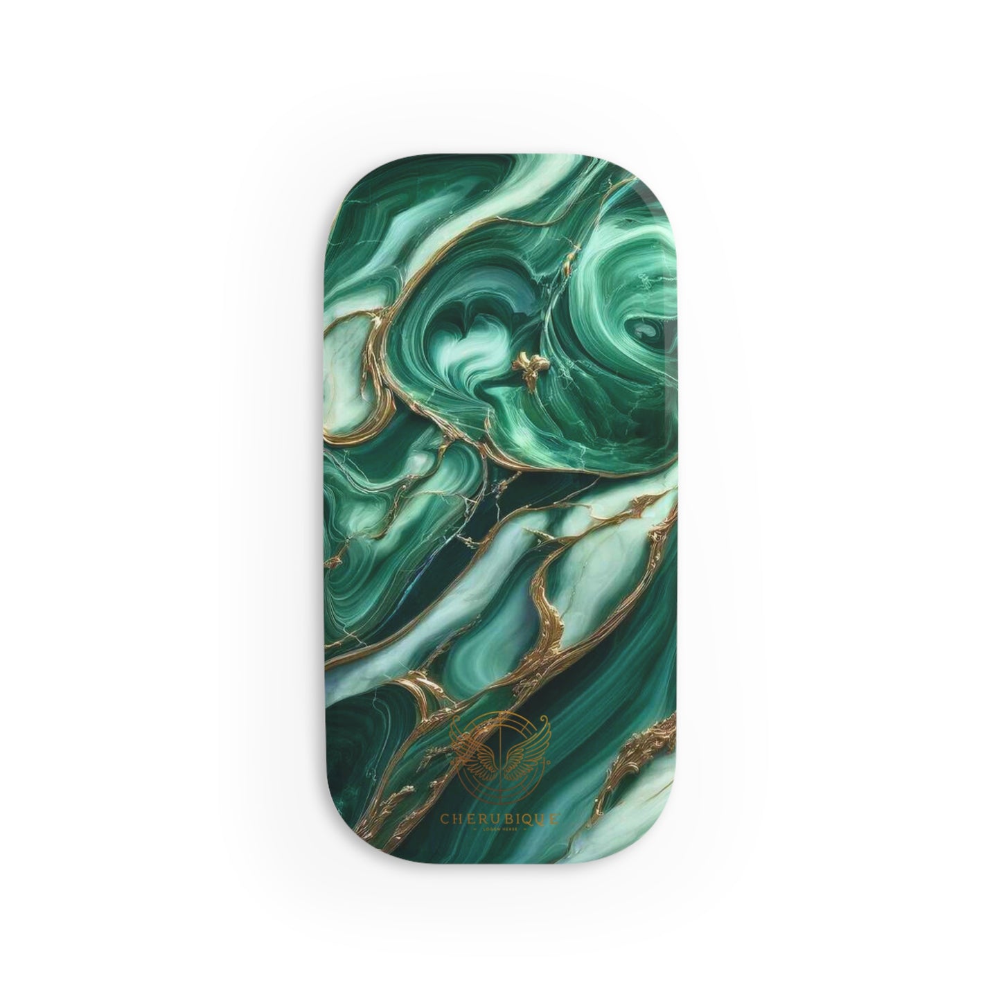 Emerald Swirls-Phone Click-On Grip