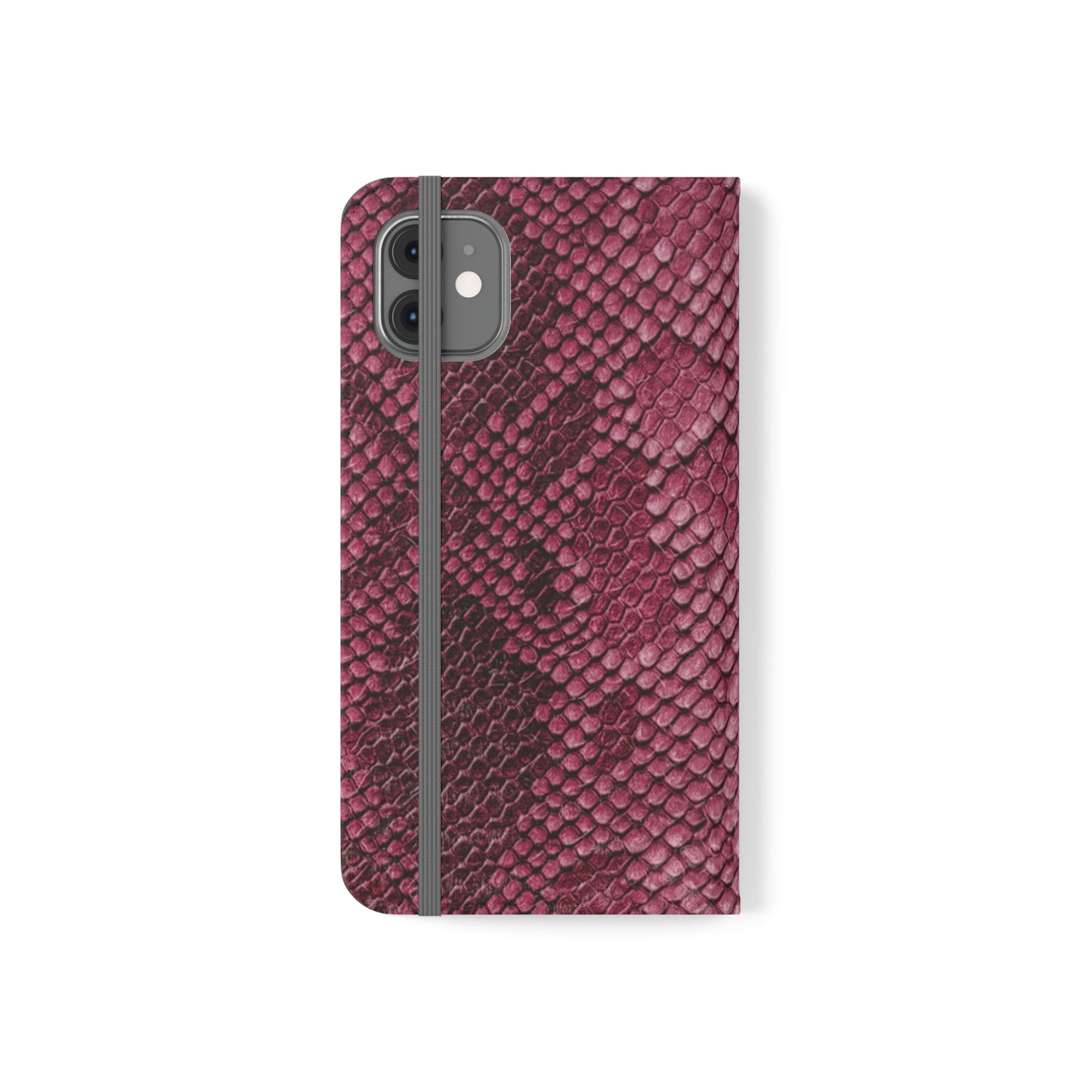 Pink Snake Skin- iPhone Flip Case