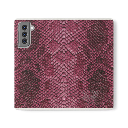 Pink Snake Skin-Samsung Flip Case