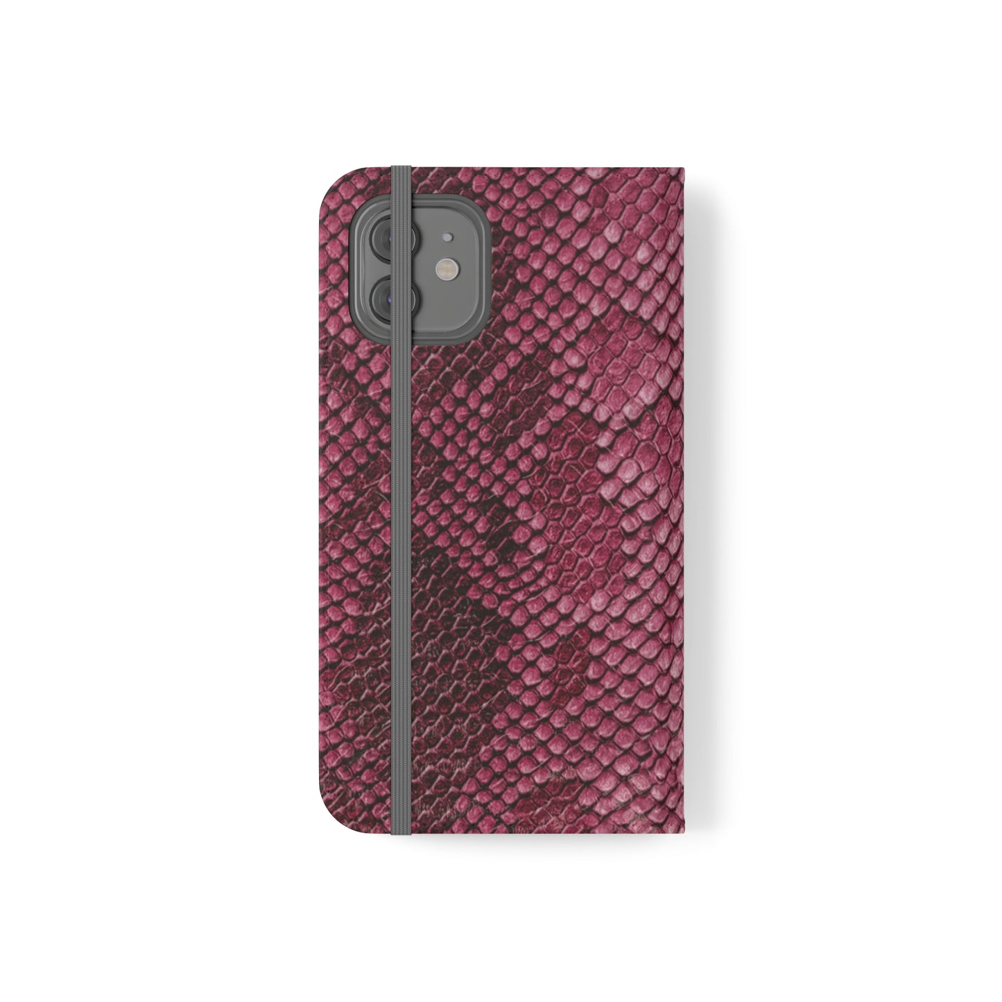 Pink Snake Skin- iPhone Flip Case