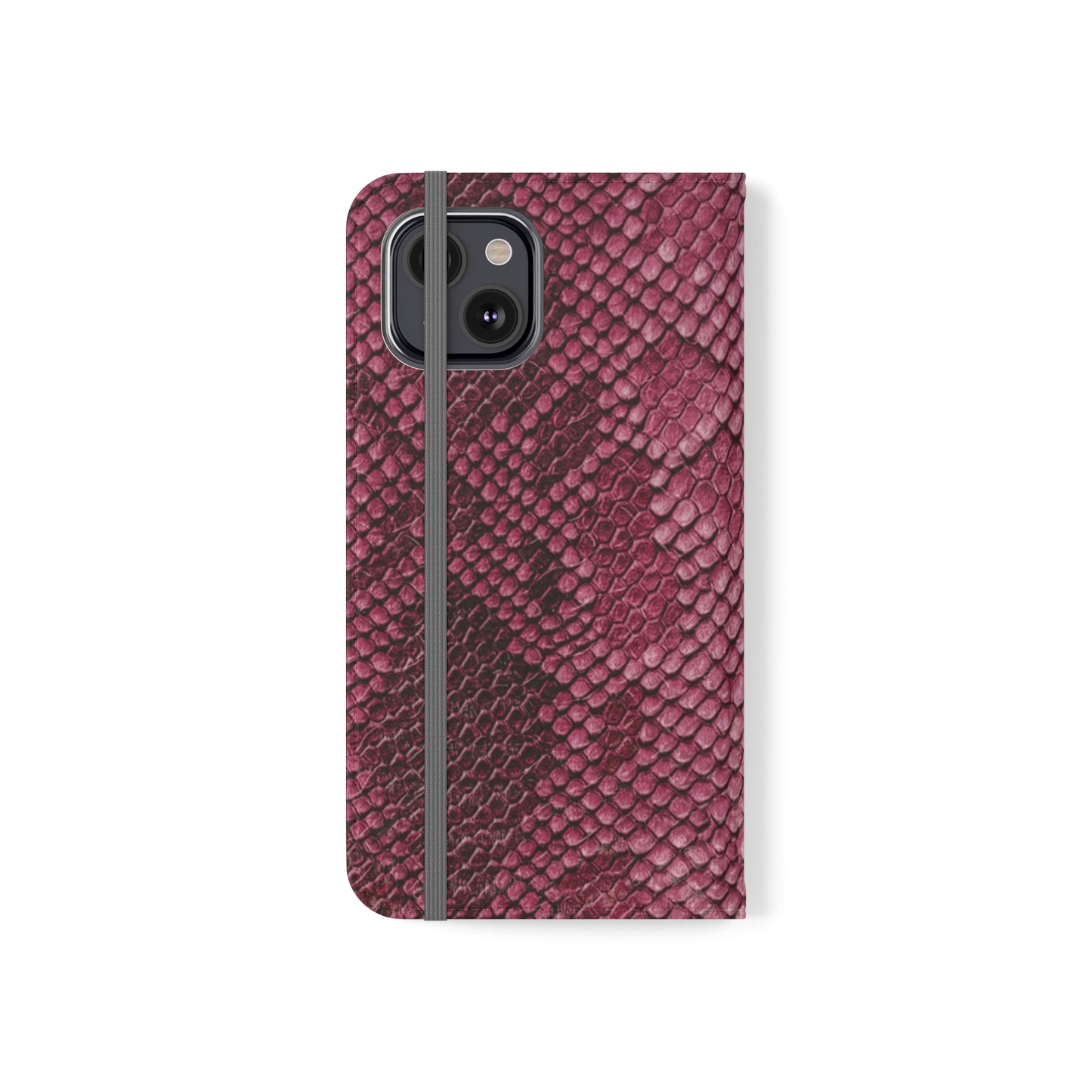 Pink Snake Skin- iPhone Flip Case