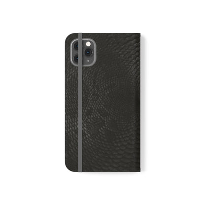 Black Snake Skin- iPhone Flip Case