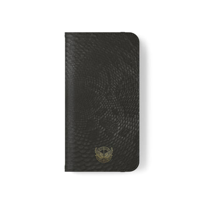 Black Snake Skin- iPhone Flip Case