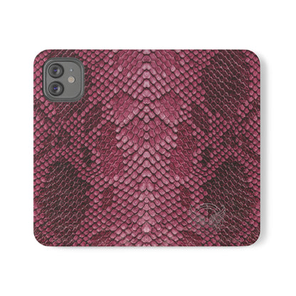 Pink Snake Skin- iPhone Flip Case