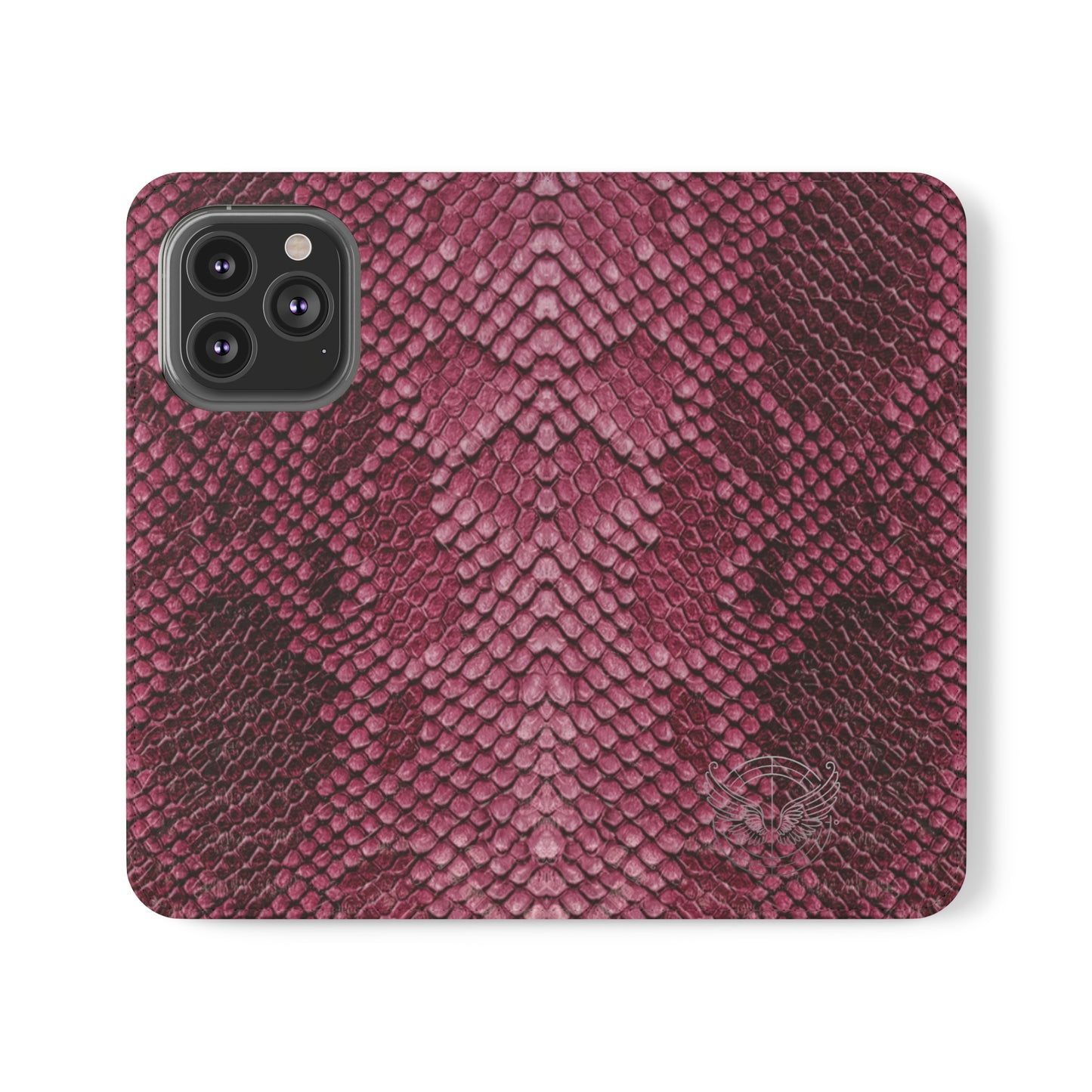 Pink Snake Skin- iPhone Flip Case