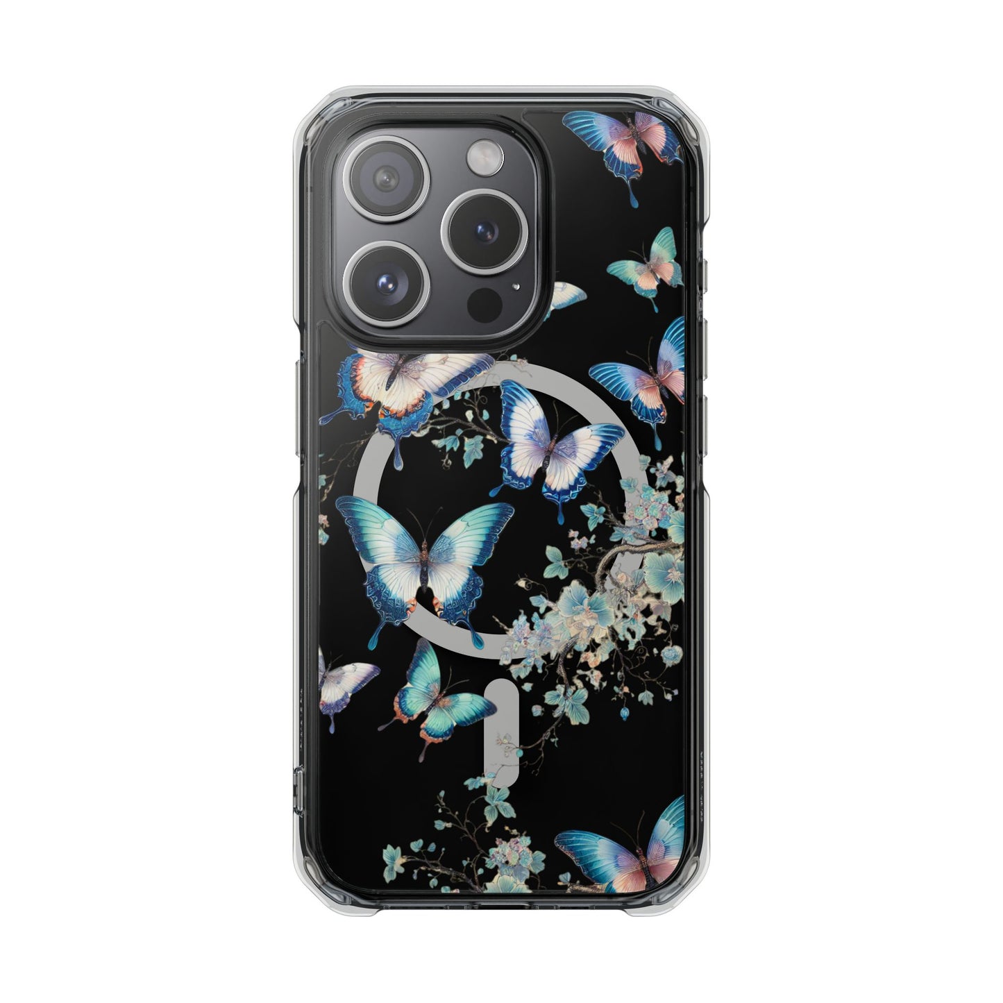 Azure Butterfly Waltz-Magnetic Clear Impact Case