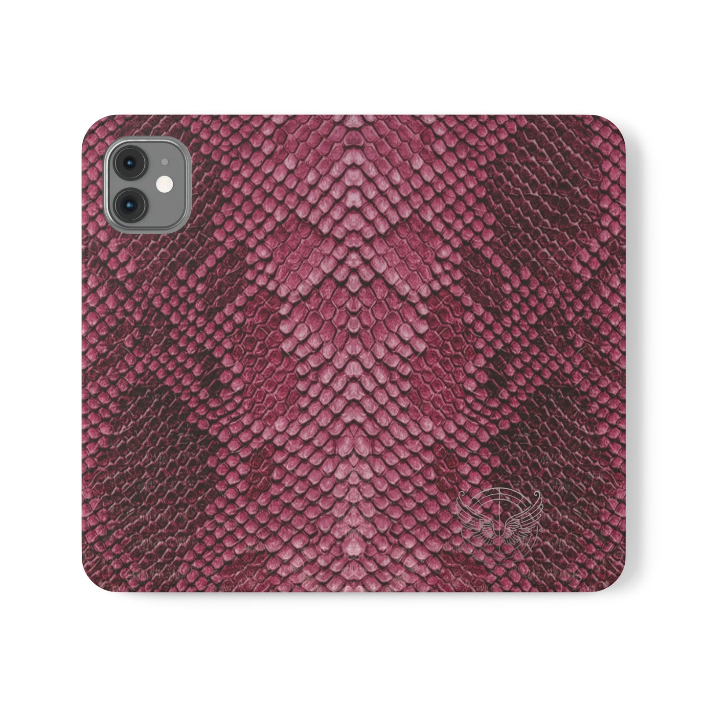 Pink Snake Skin- iPhone Flip Case