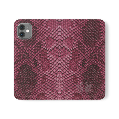 Pink Snake Skin- iPhone Flip Case