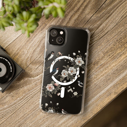 Swallows and Blossoms-Magnetic Clear Impact Case