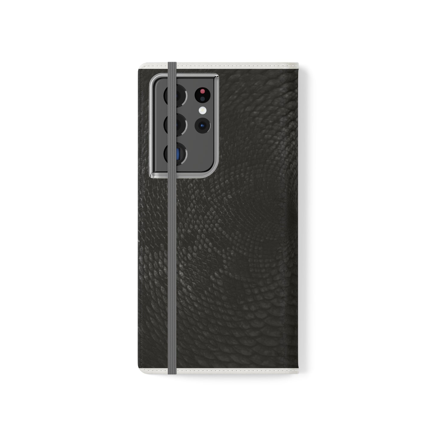 Black Snake Skin-Samsung Flip Case