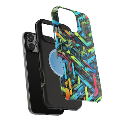 Neon Circuitry Maze-MagSafe Tough Cases