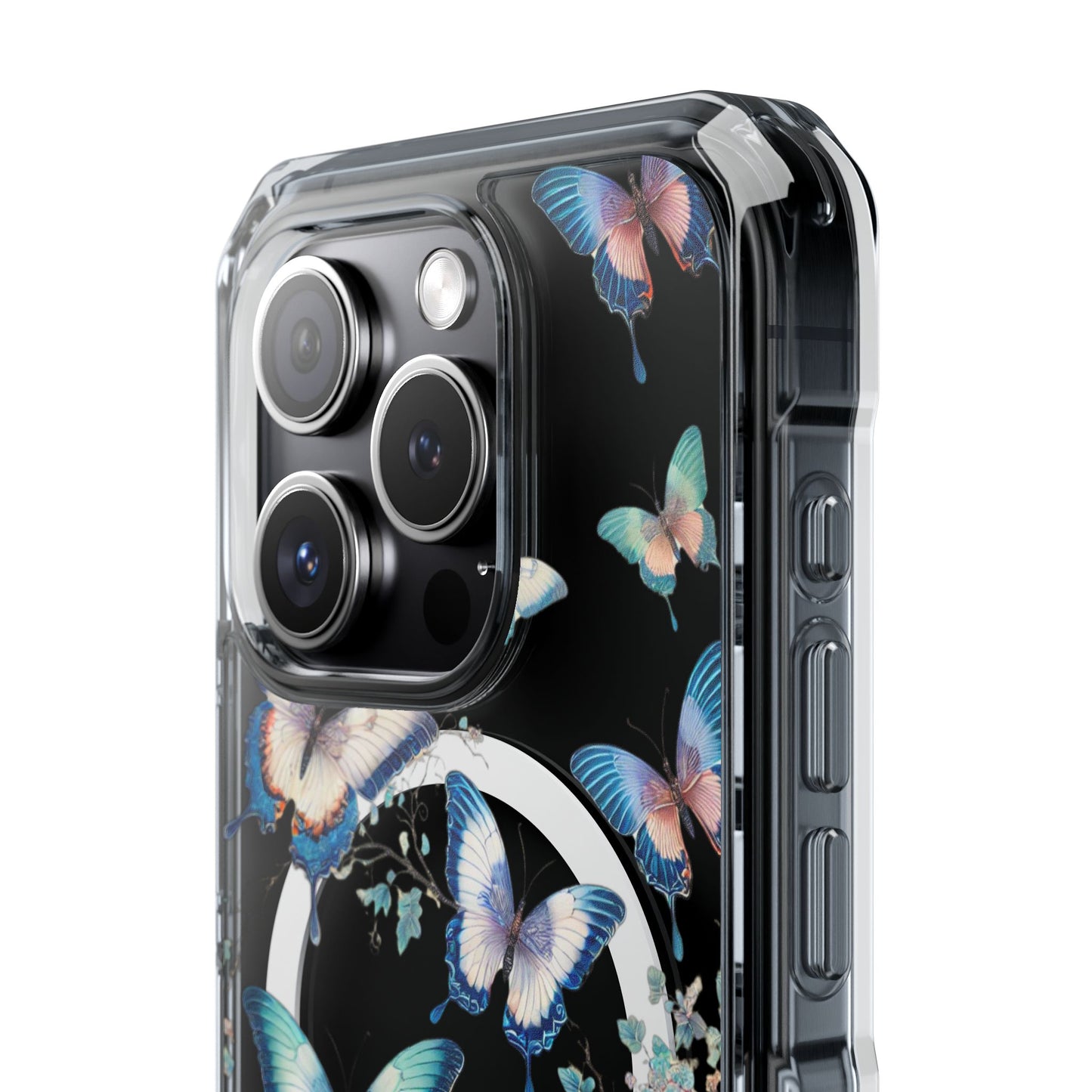 Azure Butterfly Waltz-Magnetic Clear Impact Case