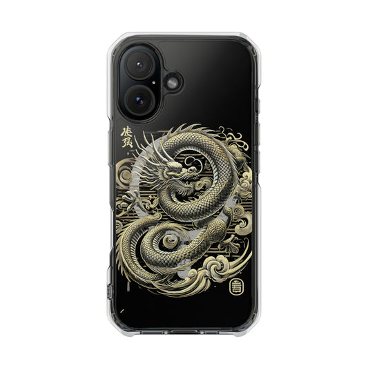 Golden Dragon of Prosperity-Magnetic Clear Impact Case