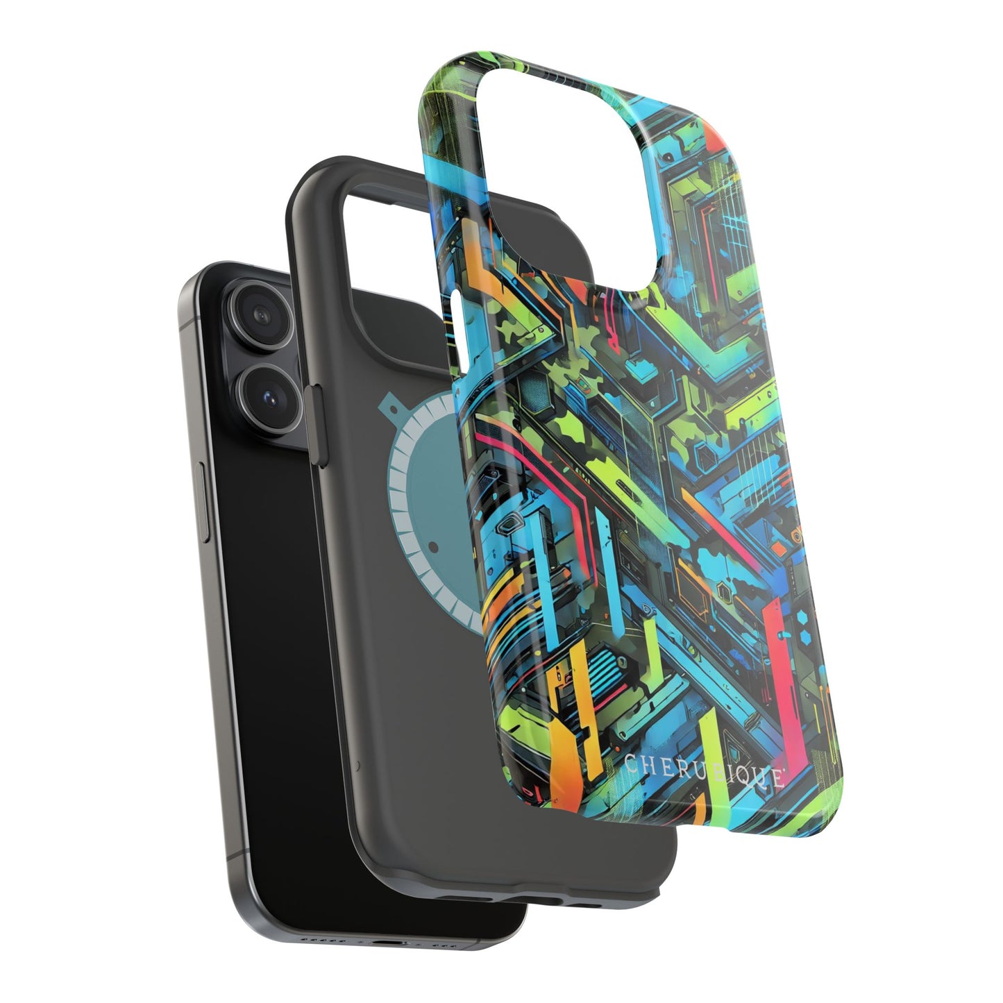 Neon Circuitry Maze-MagSafe Tough Cases