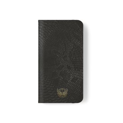 Black Snake Skin- iPhone Flip Case