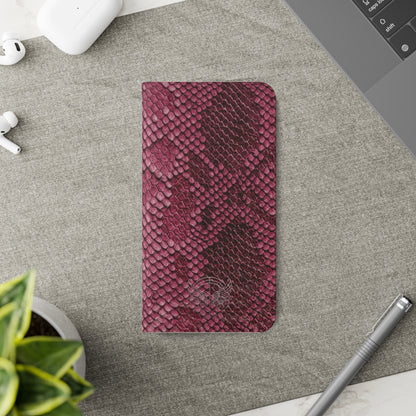 Pink Snake Skin-Samsung Flip Case