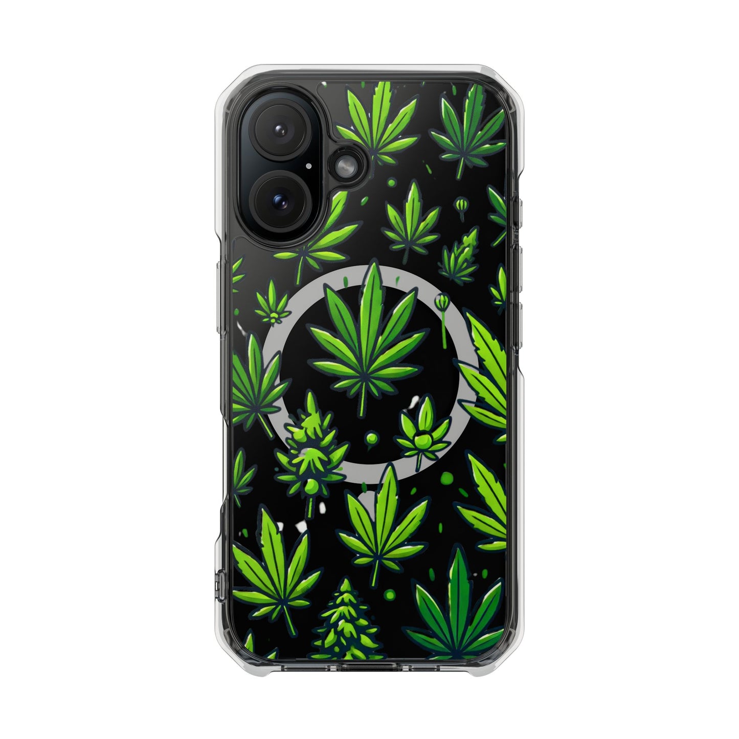 Cannabis Burst-Magnetic Clear Impact Case