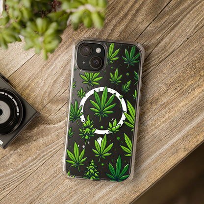 Cannabis Burst-Magnetic Clear Impact Case