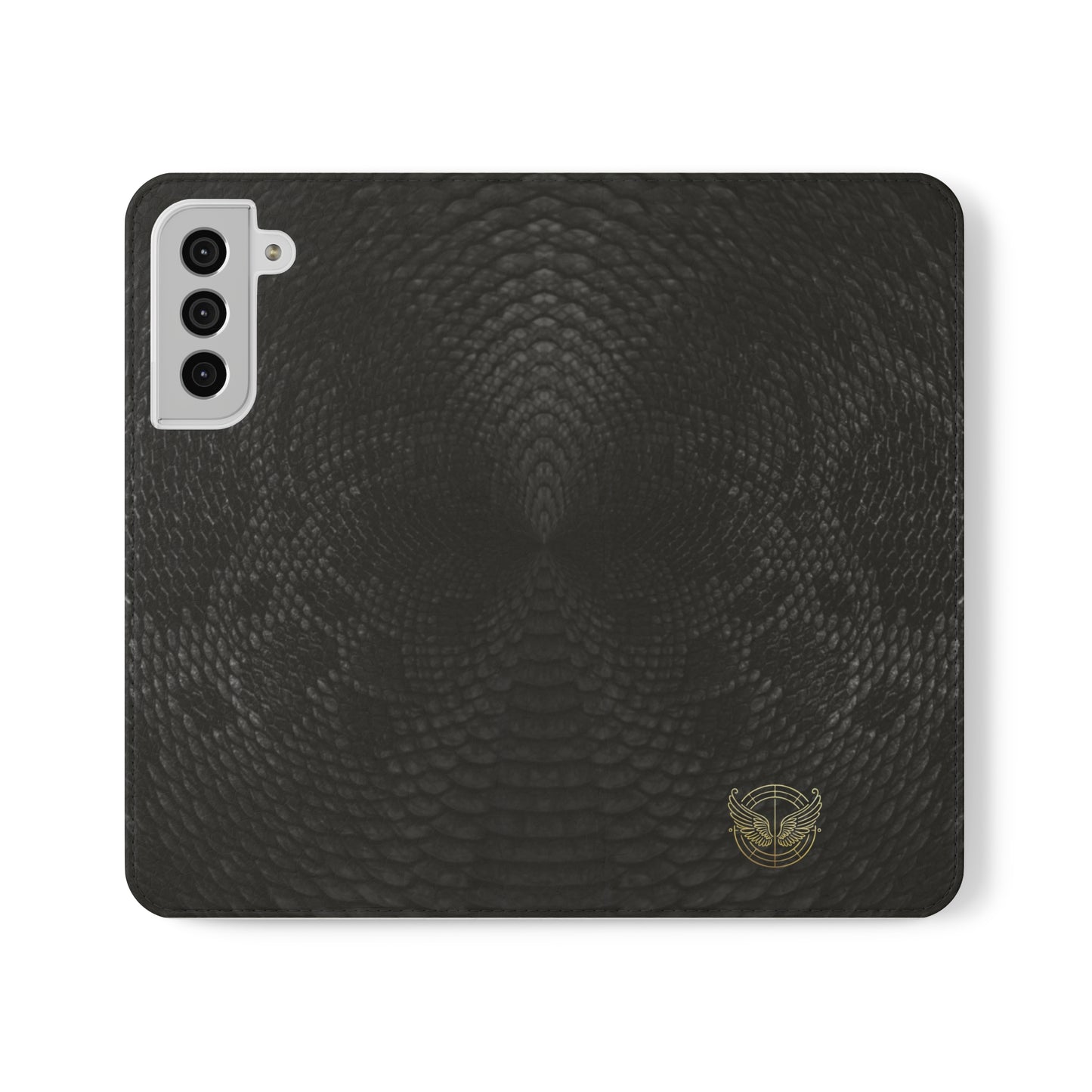 Black Snake Skin-Samsung Flip Case