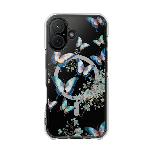 Azure Butterfly Waltz-Magnetic Clear Impact Case