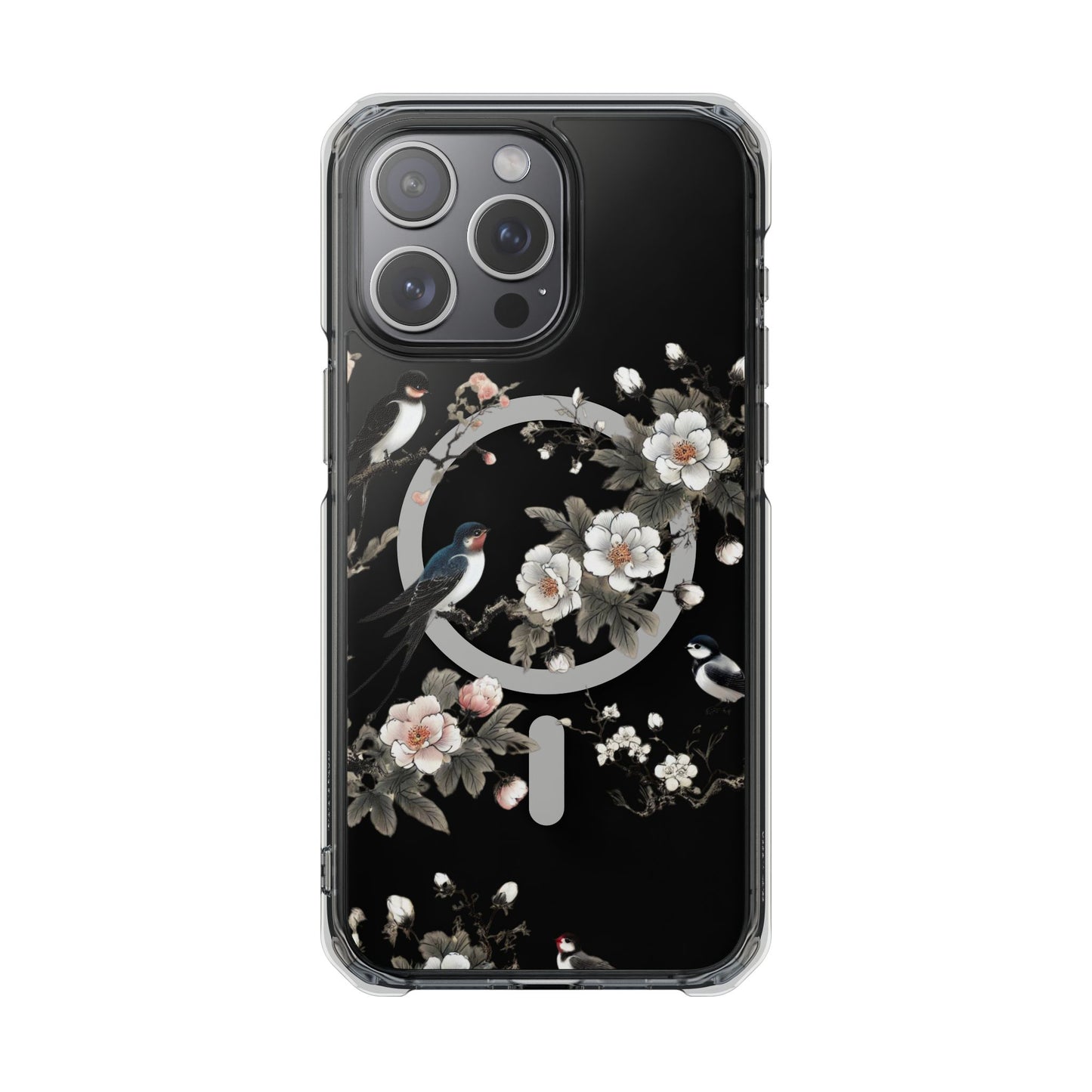 Swallows and Blossoms-Magnetic Clear Impact Case