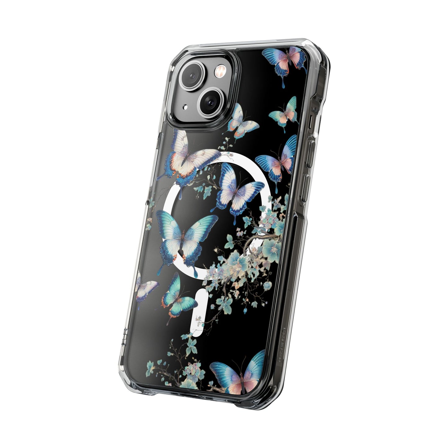 Azure Butterfly Waltz-Magnetic Clear Impact Case