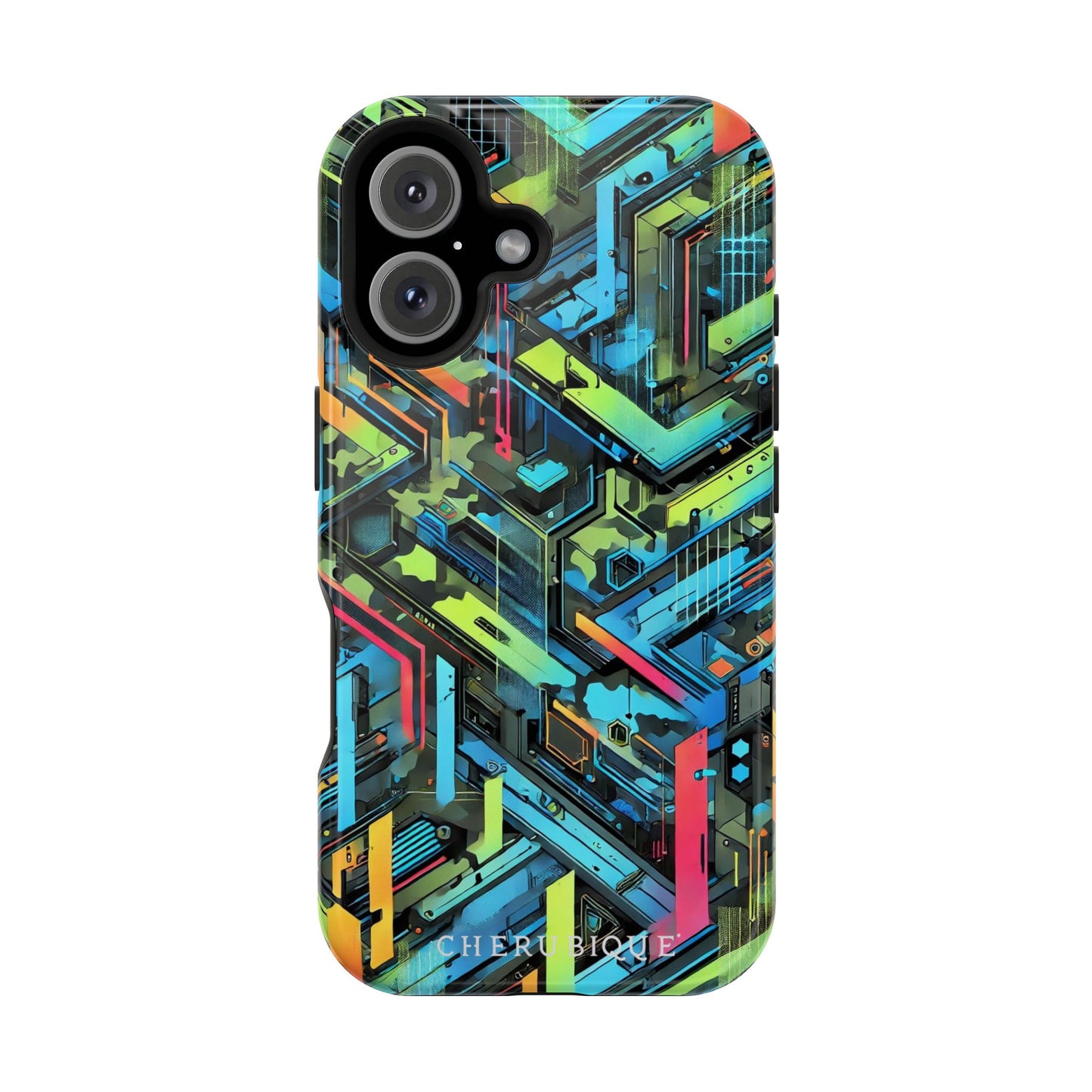 Neon Circuitry Maze-MagSafe Tough Cases