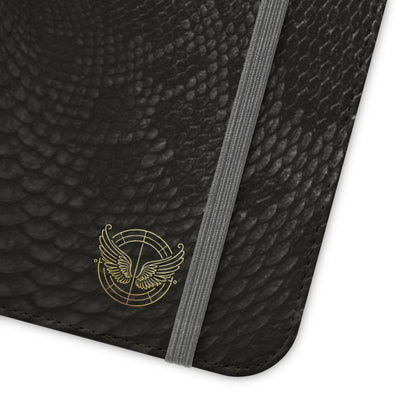 Black Snake Skin- iPhone Flip Case