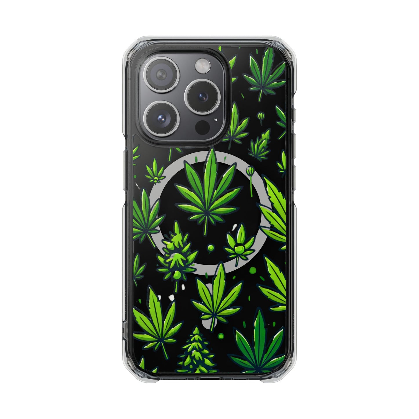 Cannabis Burst-Magnetic Clear Impact Case