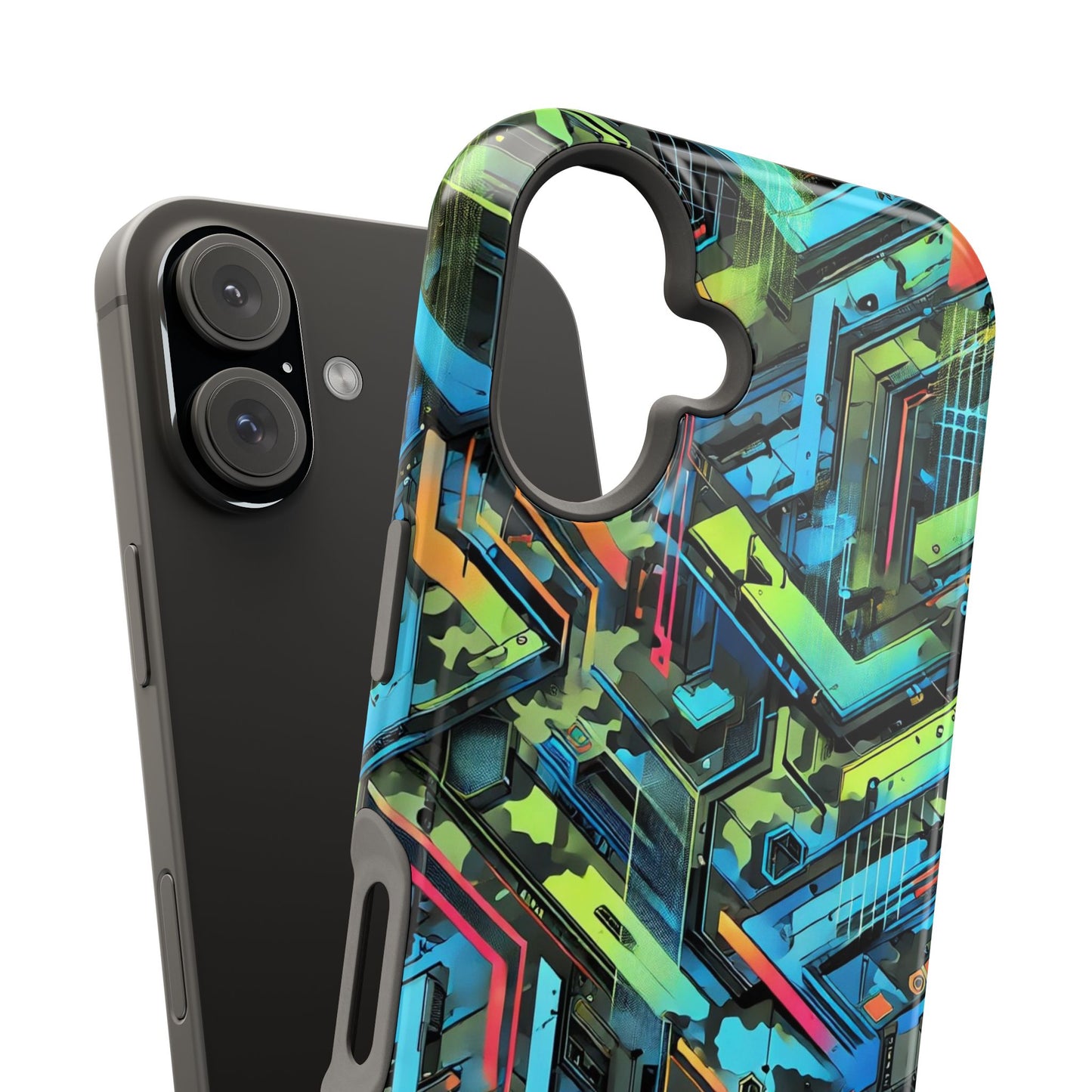 Neon Circuitry Maze-MagSafe Tough Cases