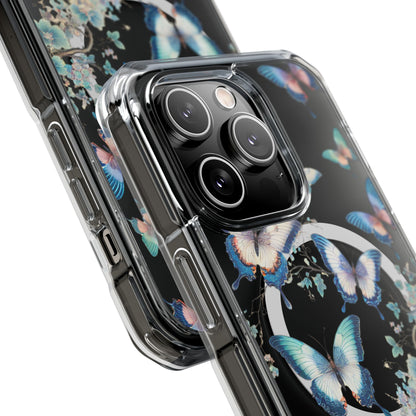 Azure Butterfly Waltz-Magnetic Clear Impact Case