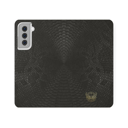 Black Snake Skin-Samsung Flip Case