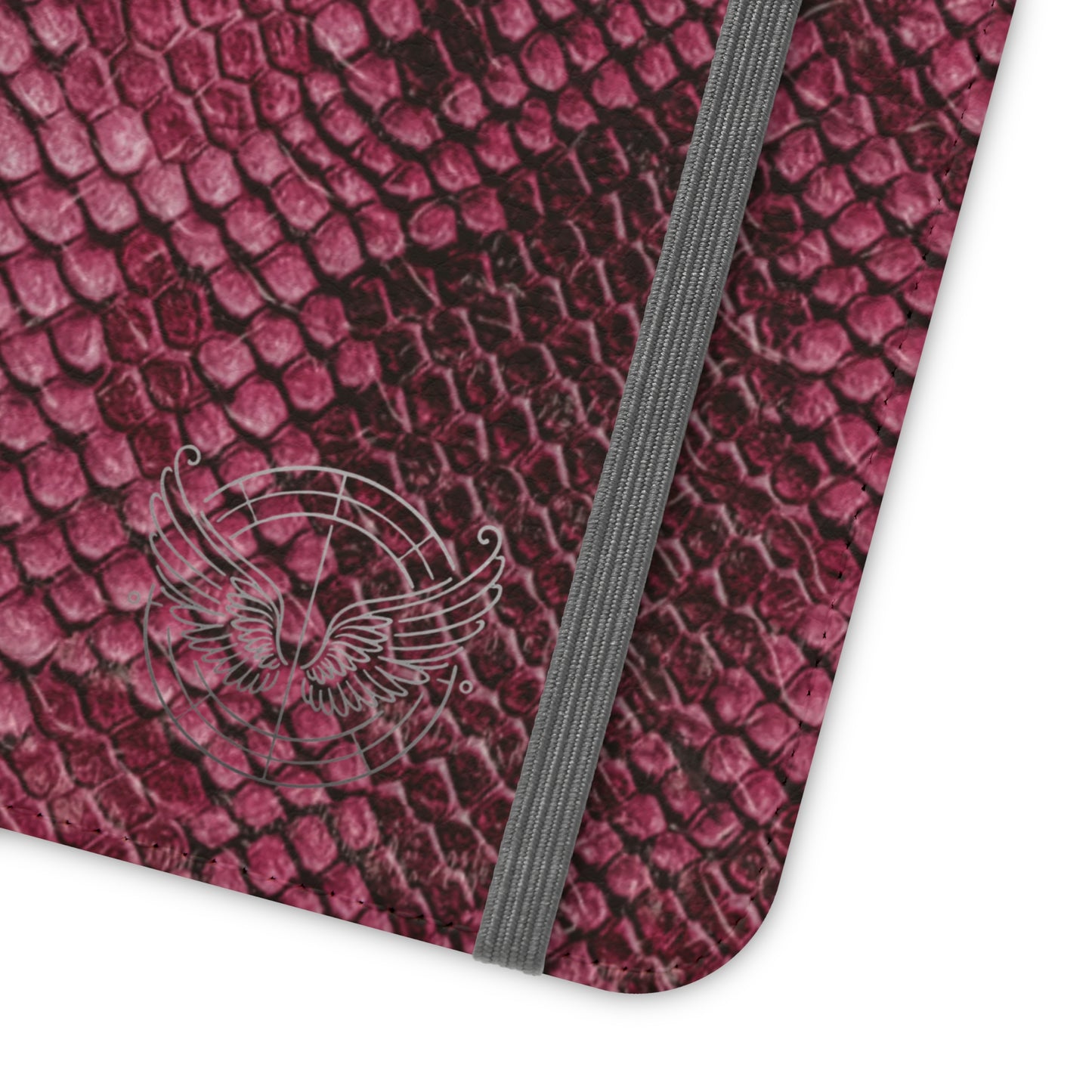 Pink Snake Skin- iPhone Flip Case