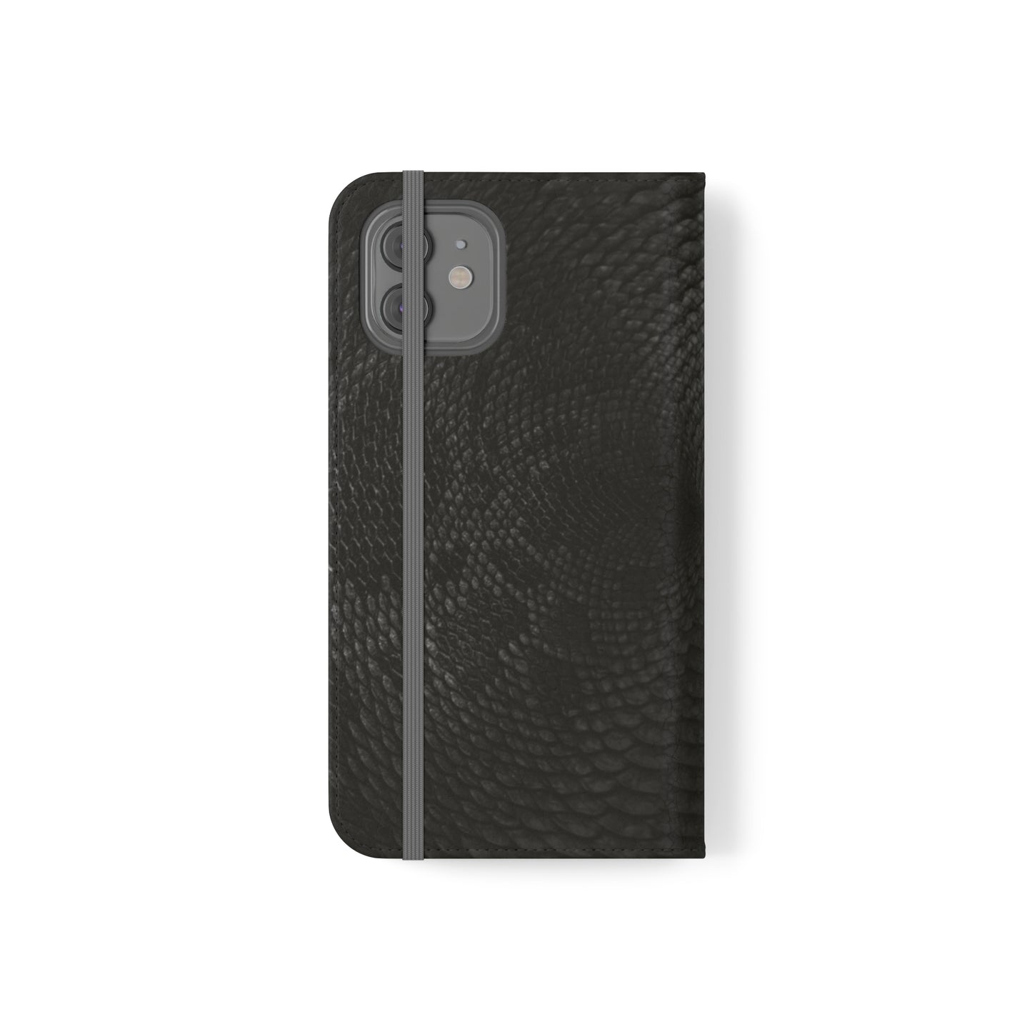 Black Snake Skin- iPhone Flip Case