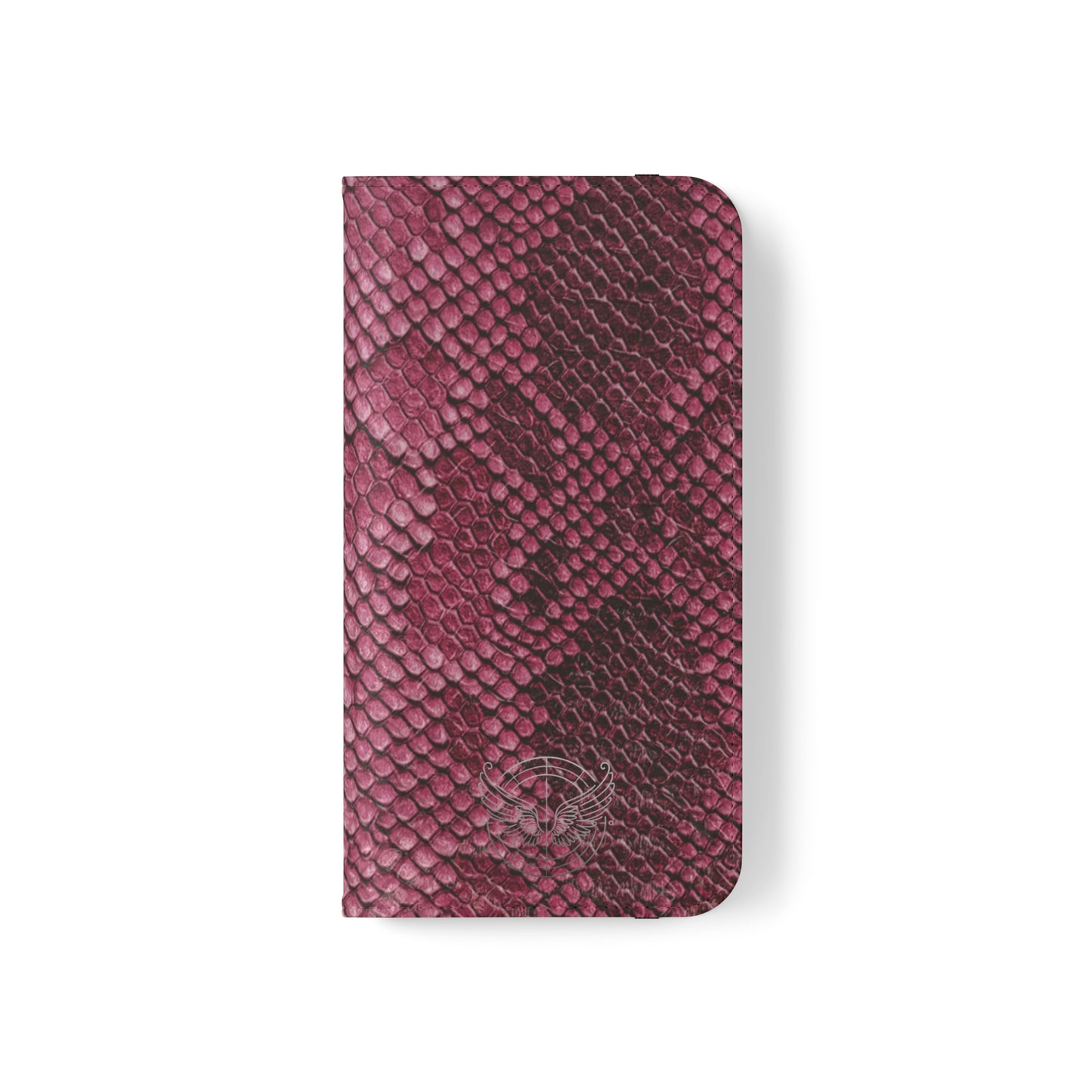 Pink Snake Skin- iPhone Flip Case