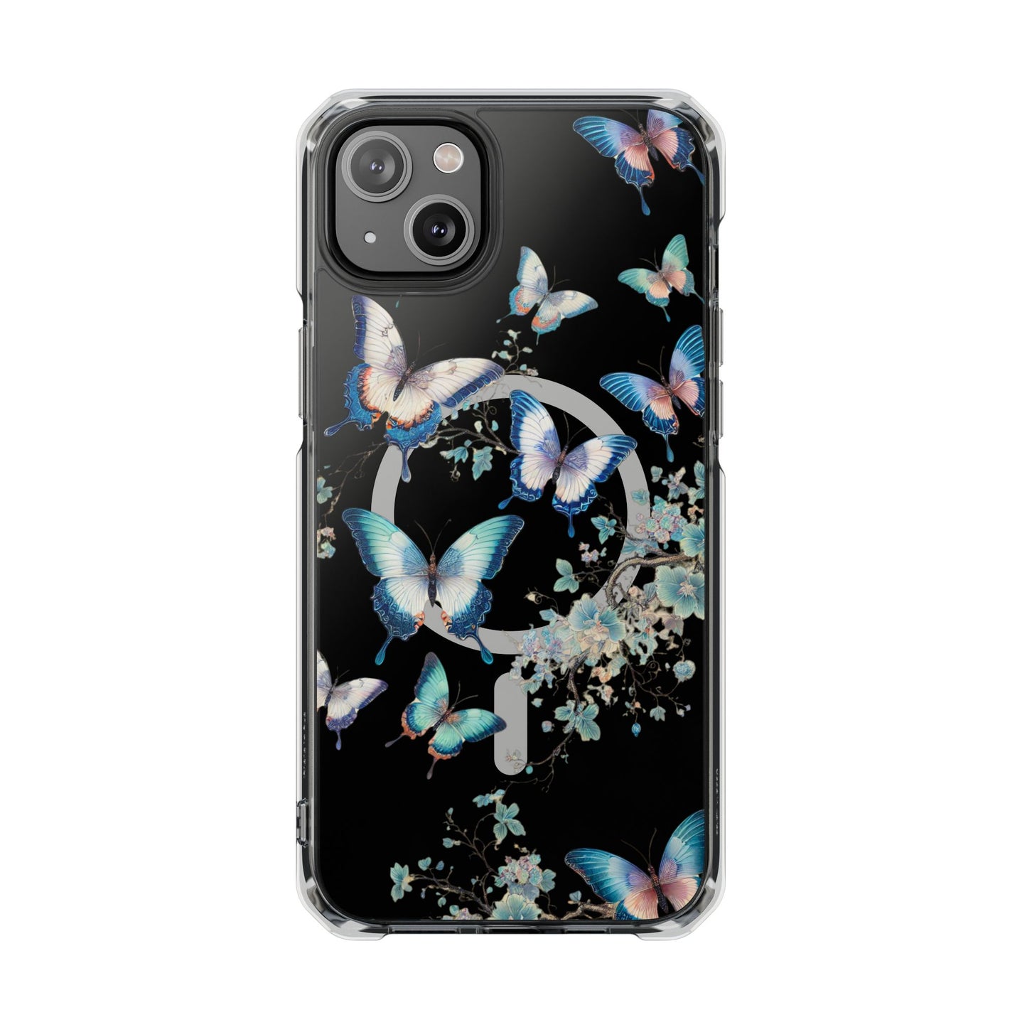 Azure Butterfly Waltz-Magnetic Clear Impact Case