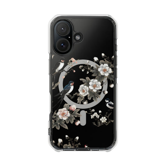 Swallows and Blossoms-Magnetic Clear Impact Case