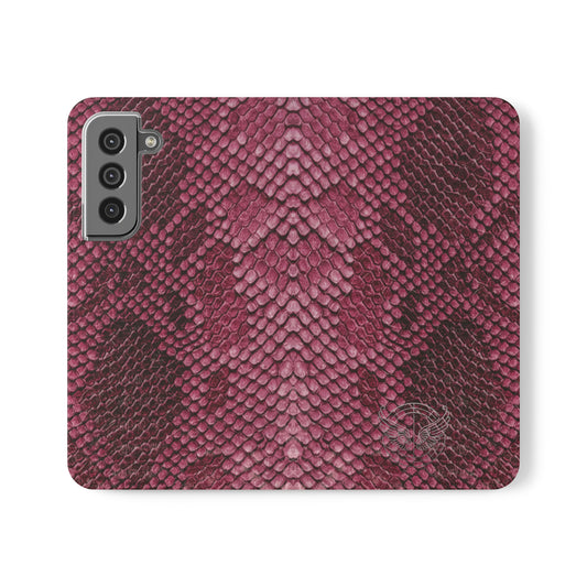 Pink Snake Skin-Samsung Flip Case