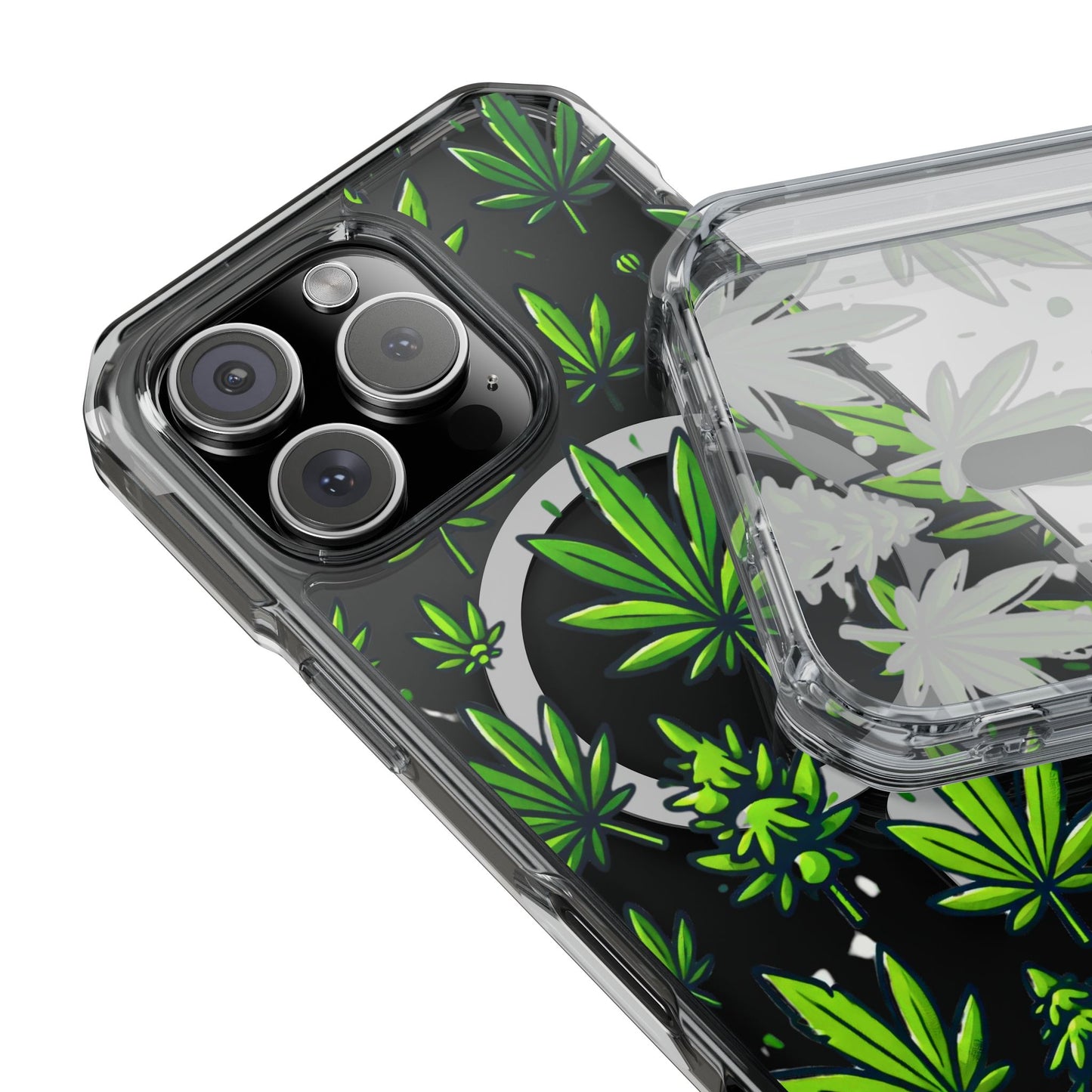 Cannabis Burst-Magnetic Clear Impact Case