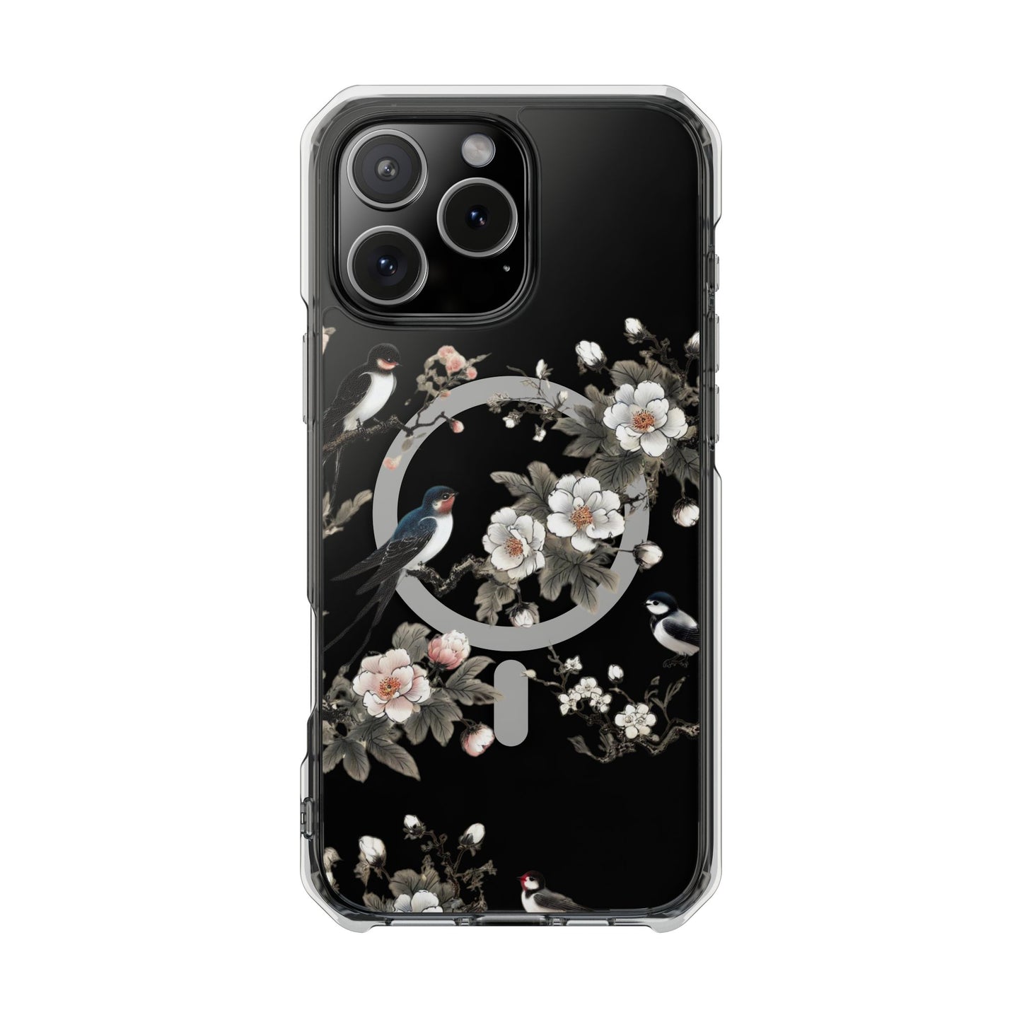 Swallows and Blossoms-Magnetic Clear Impact Case