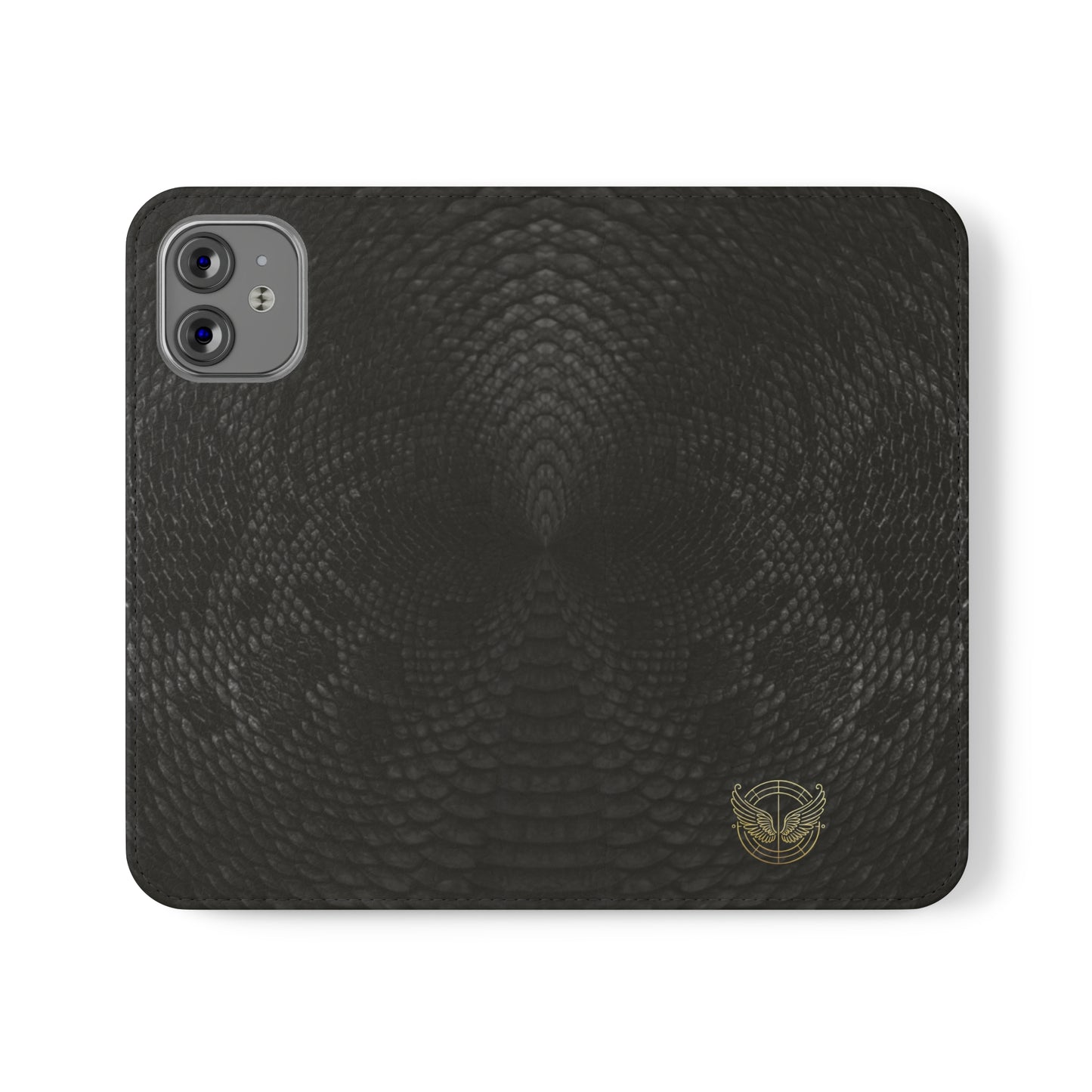 Black Snake Skin- iPhone Flip Case