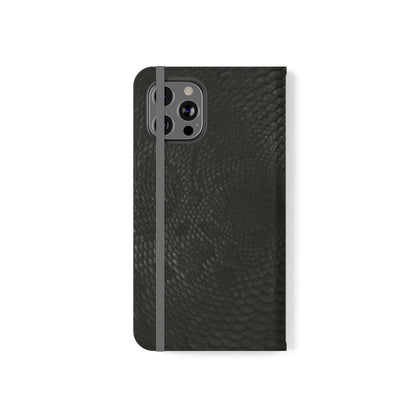 Black Snake Skin- iPhone Flip Case