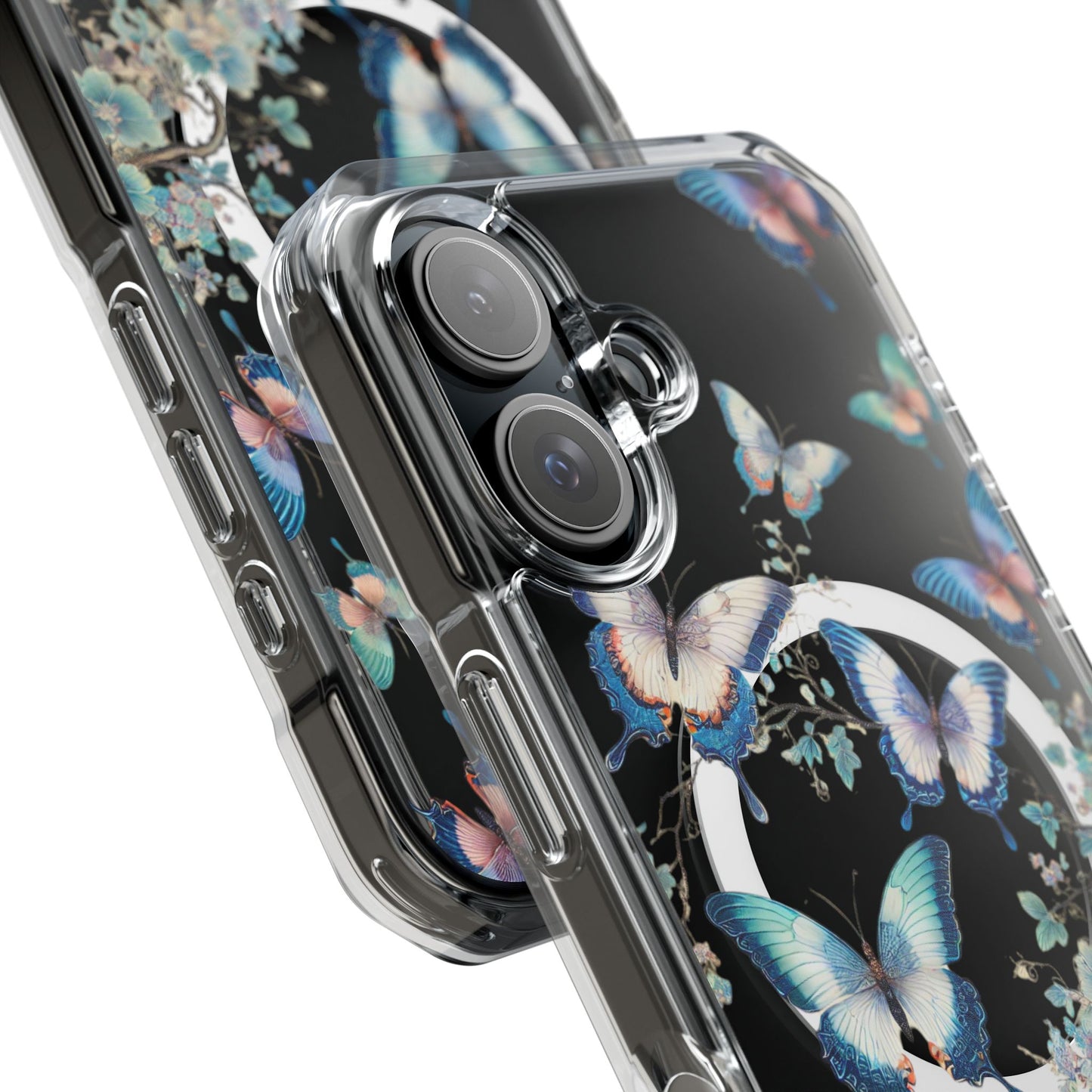 Azure Butterfly Waltz-Magnetic Clear Impact Case