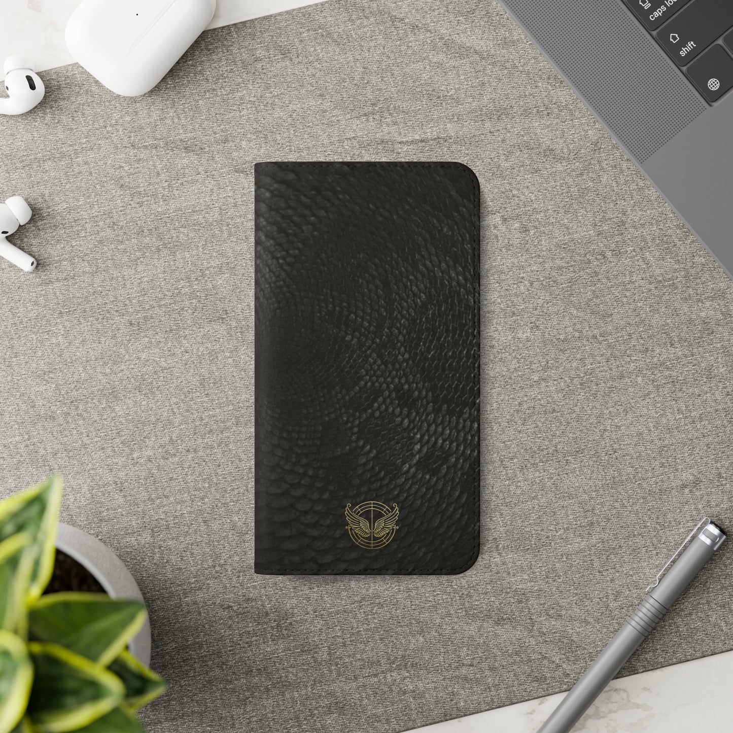 Black Snake Skin-Samsung Flip Case