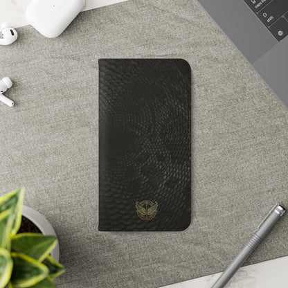 Black Snake Skin- iPhone Flip Case