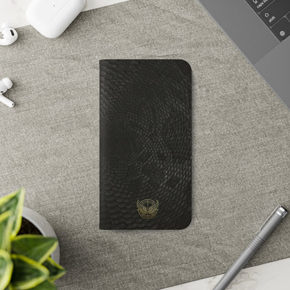 Black Snake Skin- iPhone Flip Case