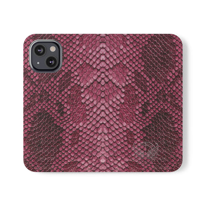 Pink Snake Skin- iPhone Flip Case