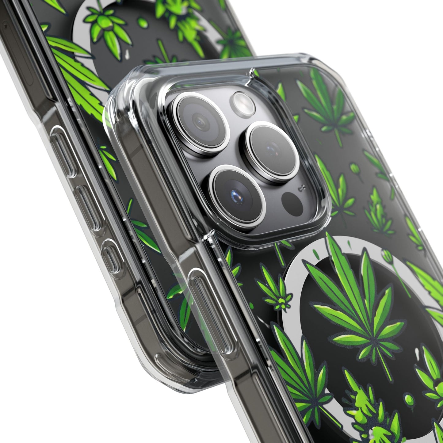 Cannabis Burst-Magnetic Clear Impact Case